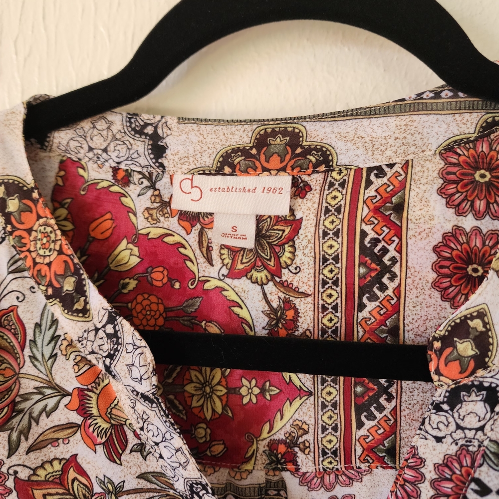 Chico's Multicolor Floral and Paisley Top